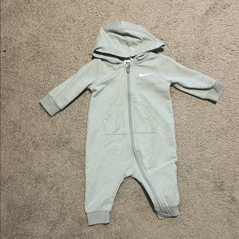Nike Light Gray Kids Footie One Piece